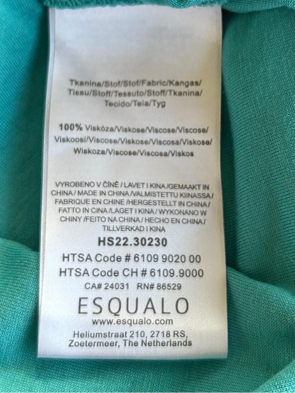 ESQUALO Teal Button-Front Tie Hem V-Neck Top New With Out Tags Size XS - Picture 8 of 8